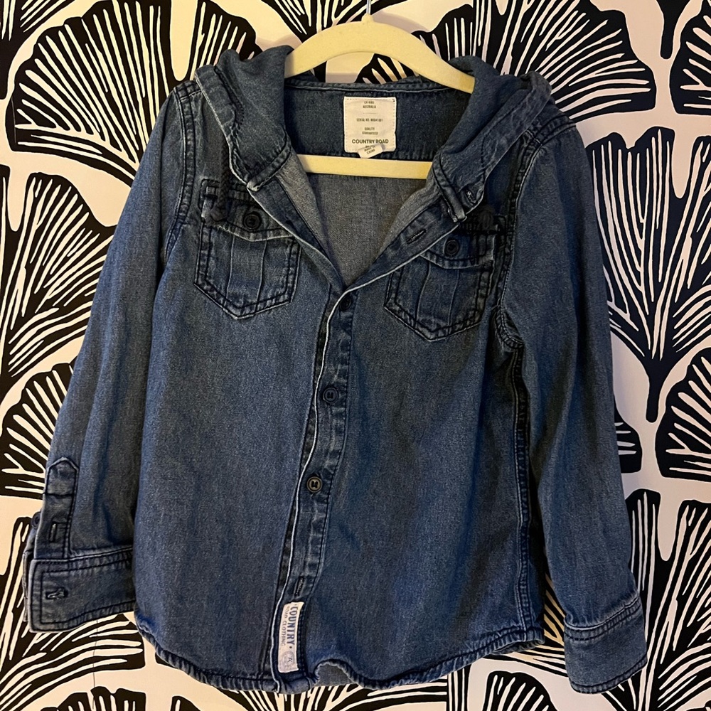 Country Road Denim Hooded Jacket Kids
